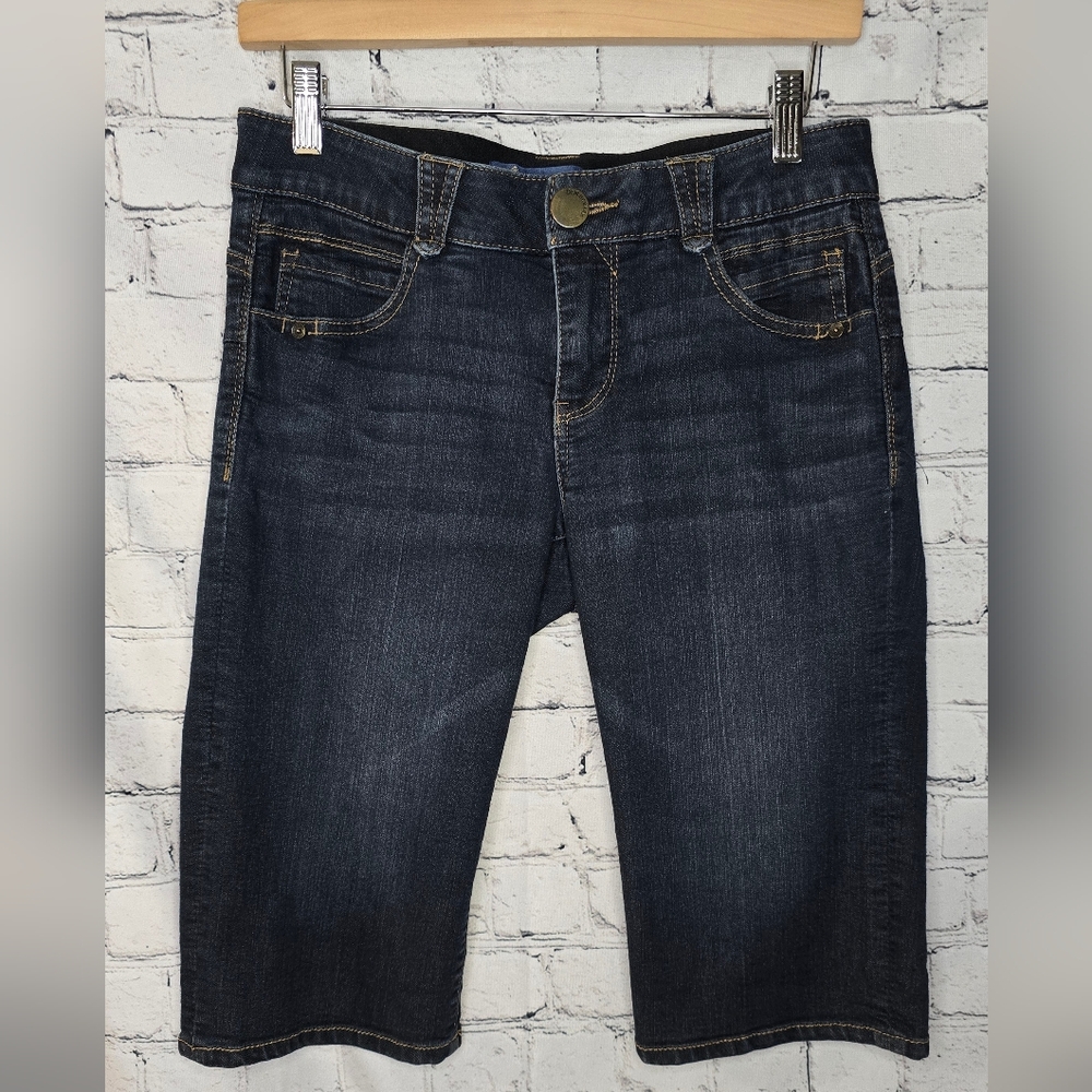 Democracy "Ab Solution"‎ Dark Wash Denim Bermuda Shorts Size 4
